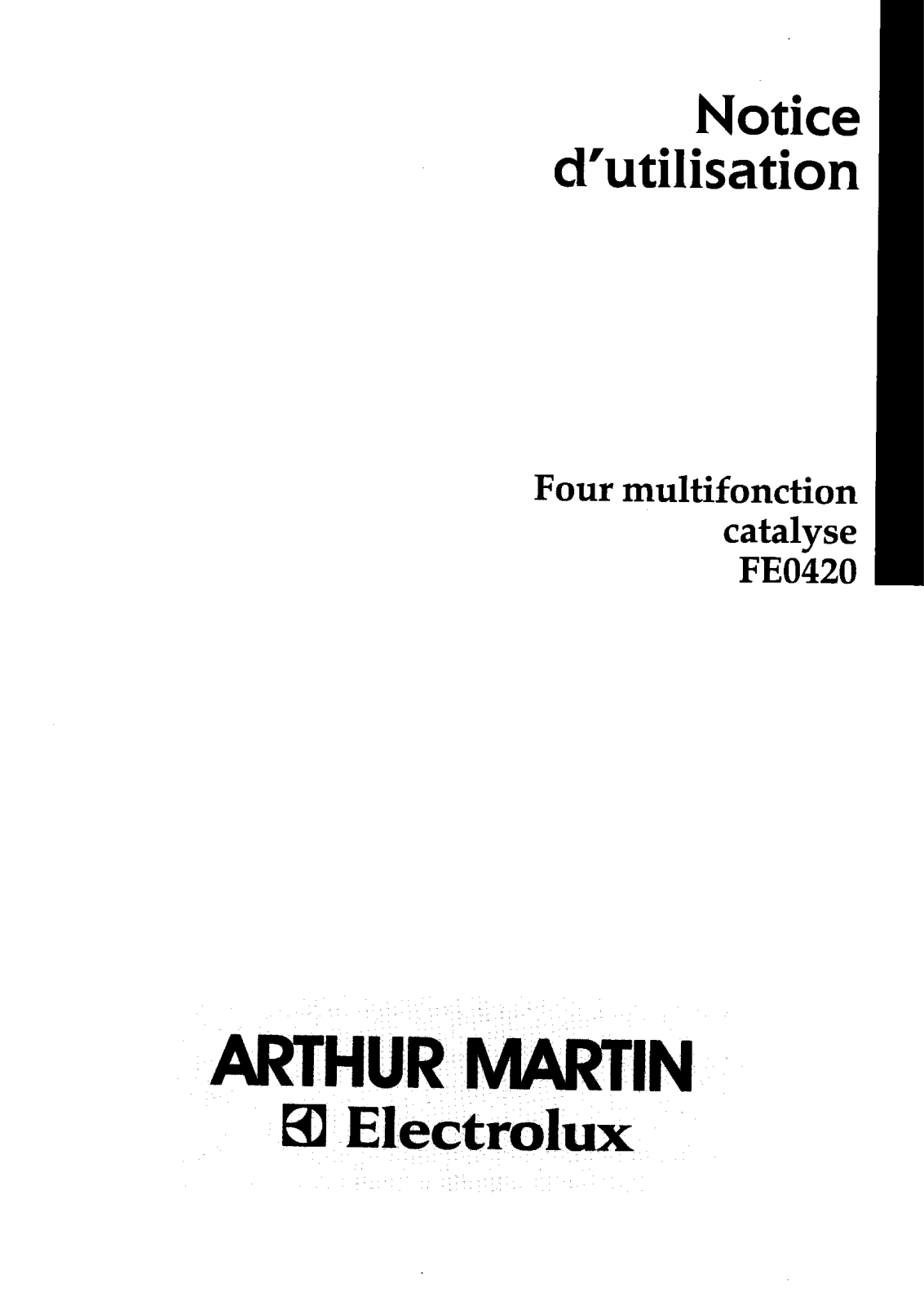 Arthur martin FE 0420 User Manual