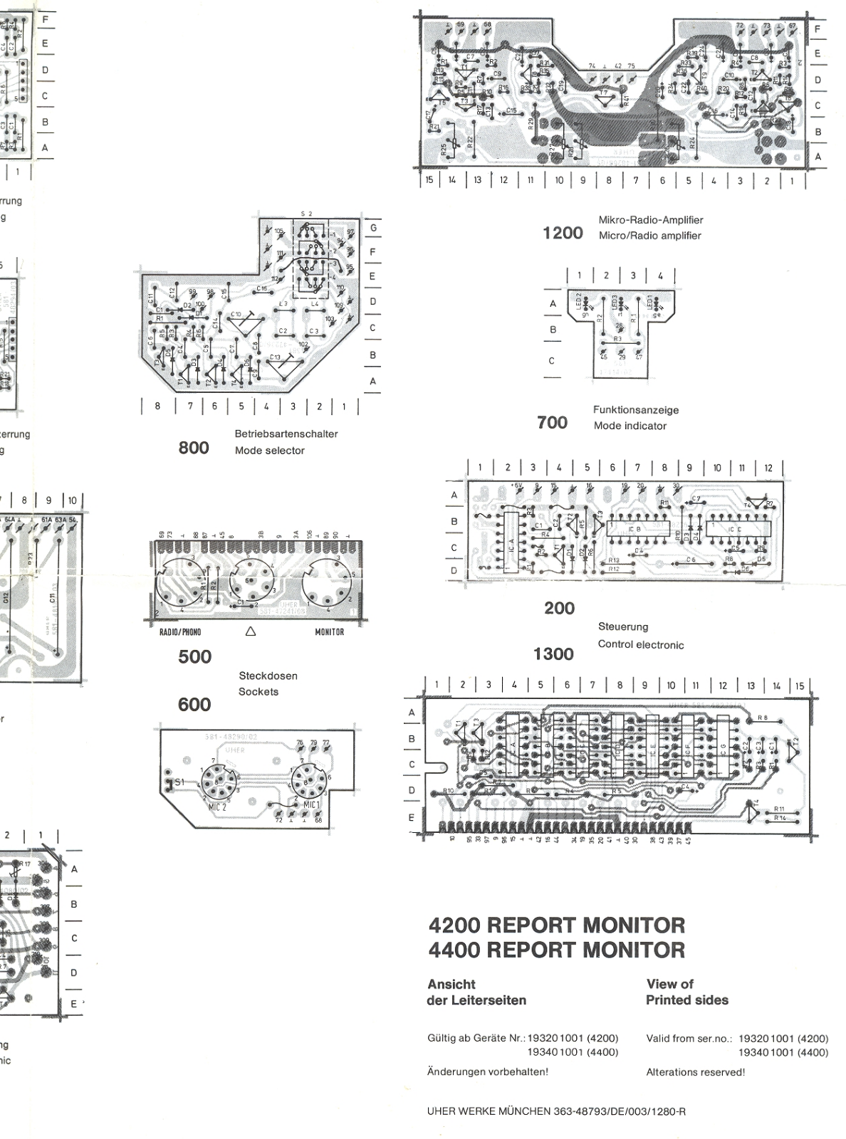 Uher 4200 Report Monitor Schematic