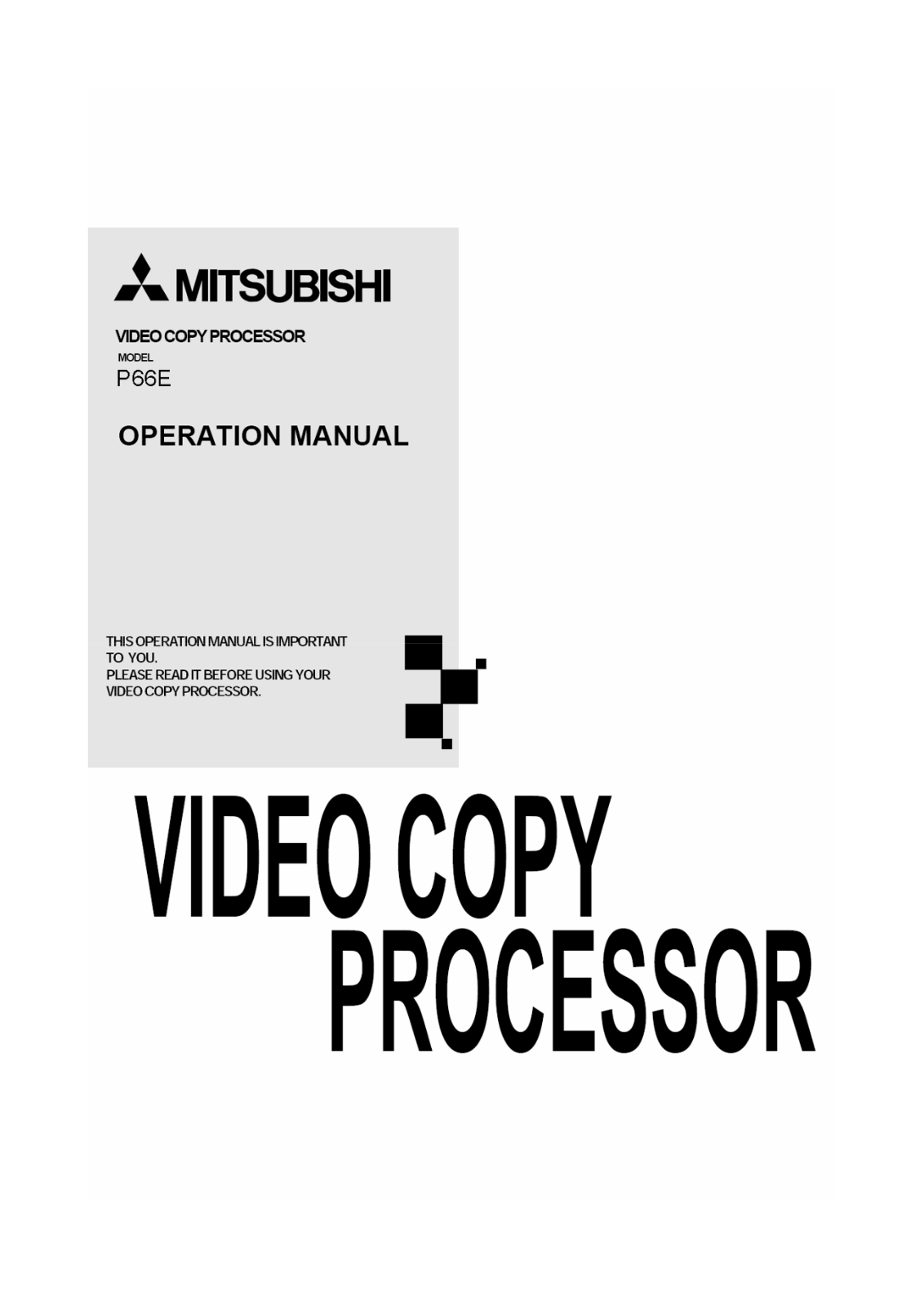 Mitsubishi P66E User manual