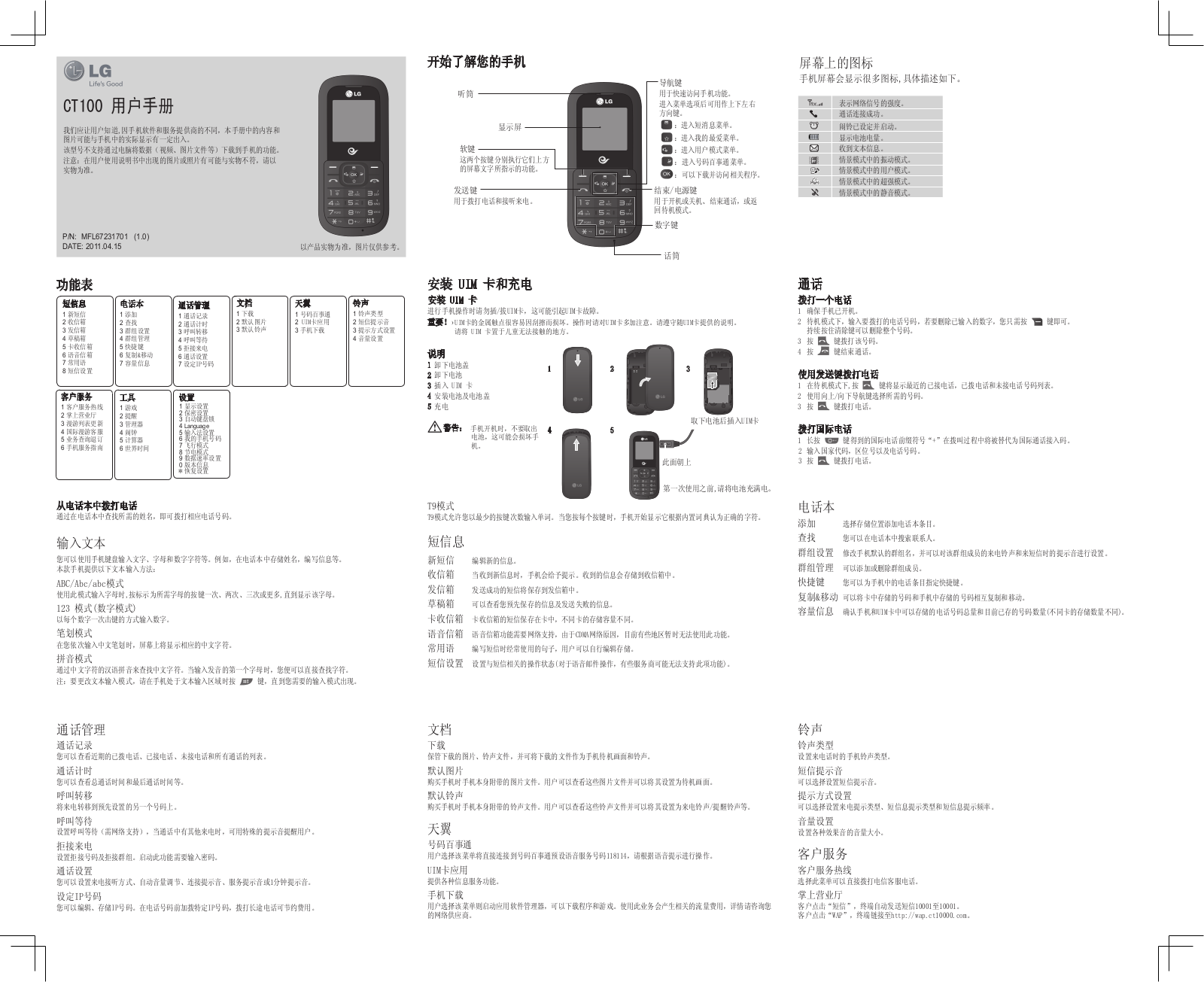 LG CT100 User Guide