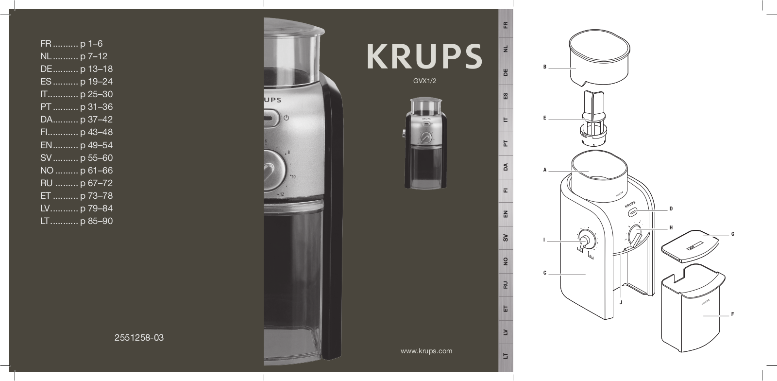 Krups GVX242 User Manual