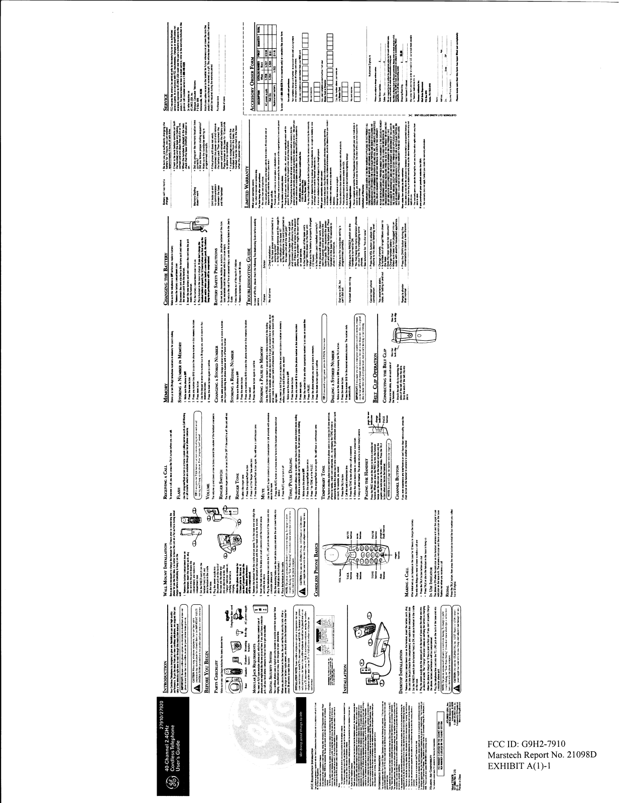 Thomson 2-7910 Users Manual