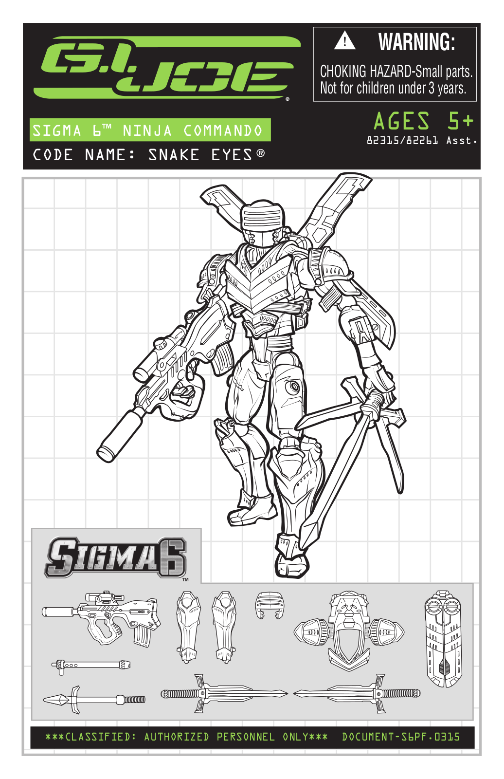 HASBRO GI Joe Sigma 6 Snake Eyes User Manual