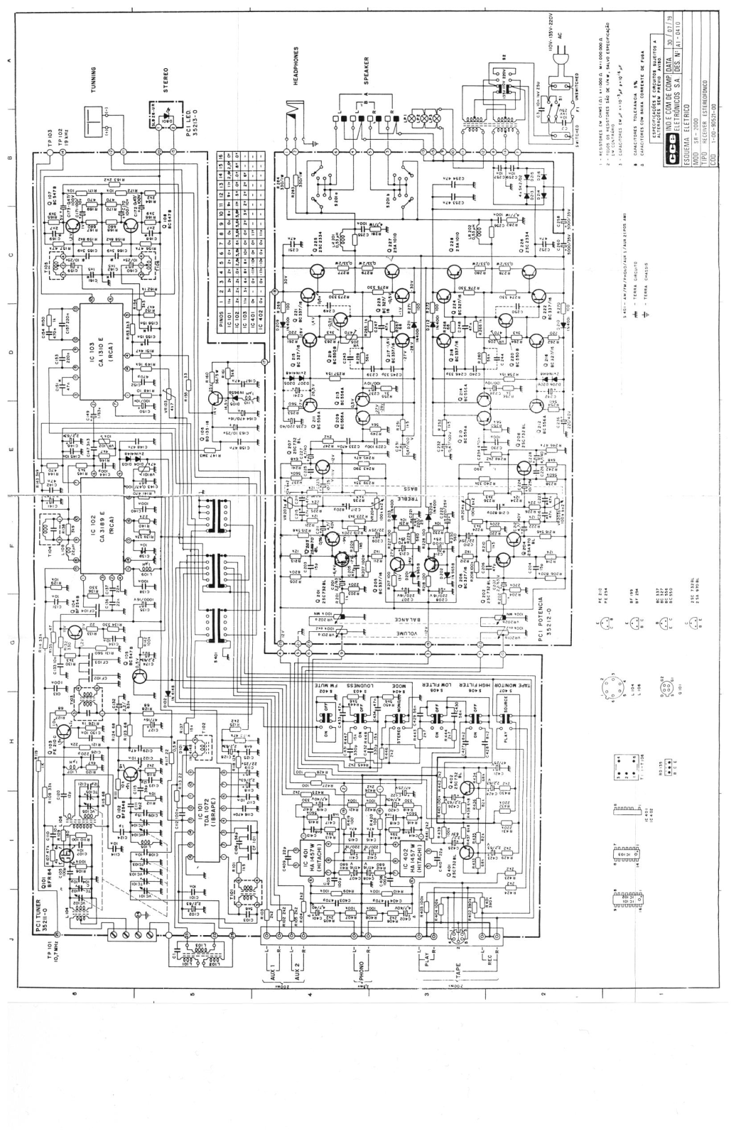 CCE SR-2000 Schematic