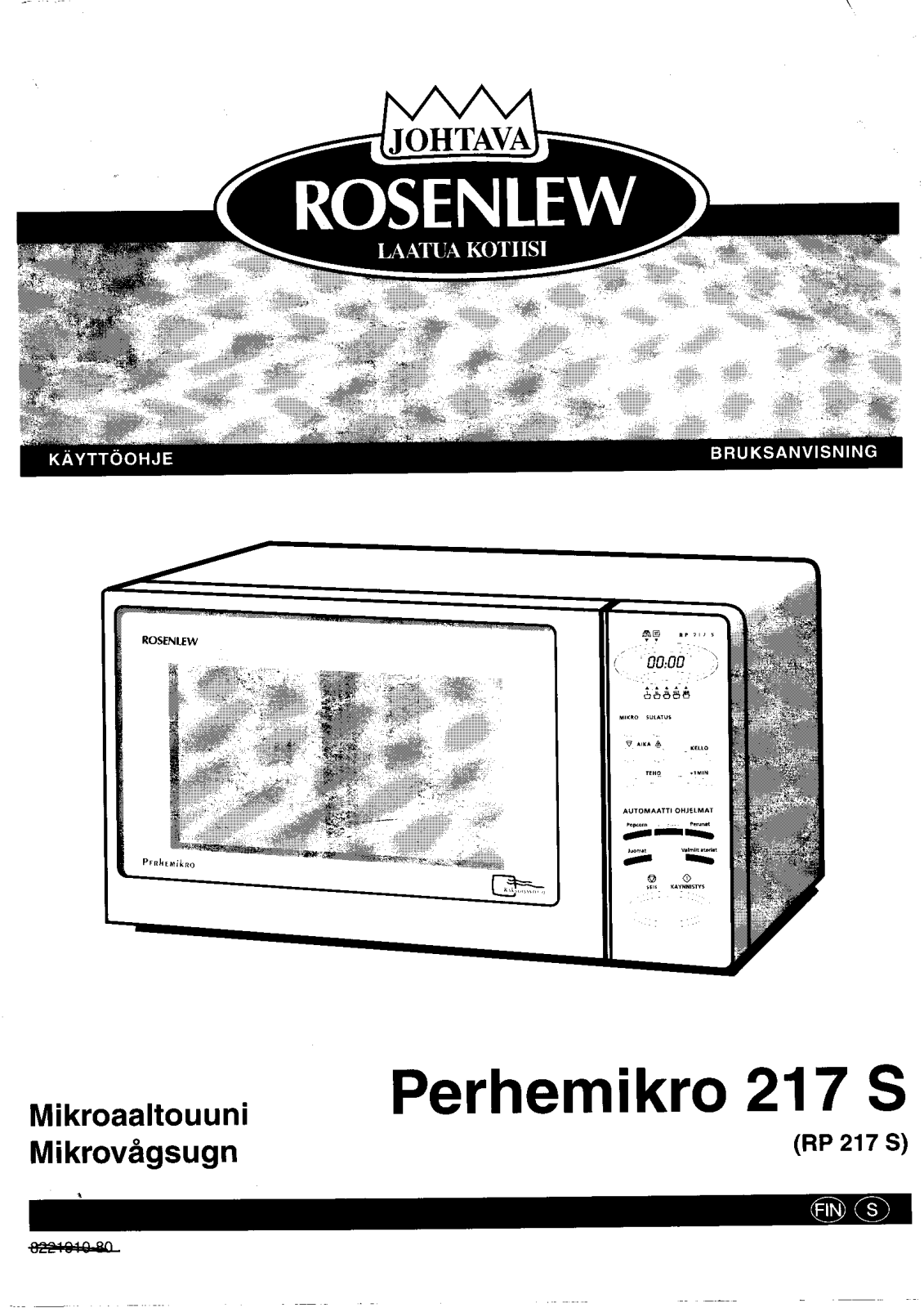 Rosenlew RP217S User Manual