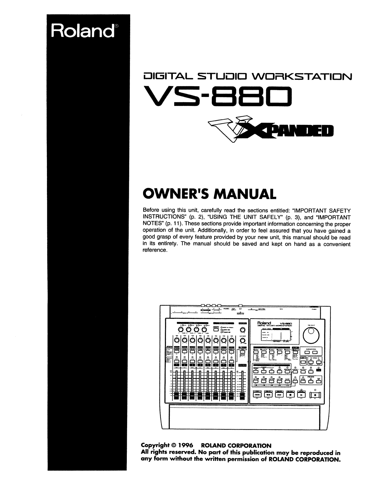 Roland Corporation VS-880V2 Owner's Manual