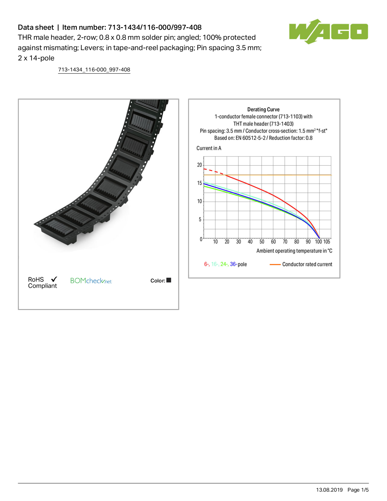 Wago 713-1434/116-000/997-408 Data Sheet