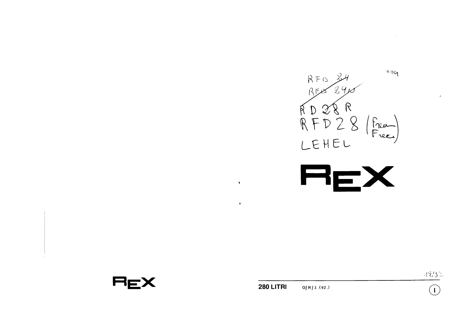 Rex RFD28 User Manual