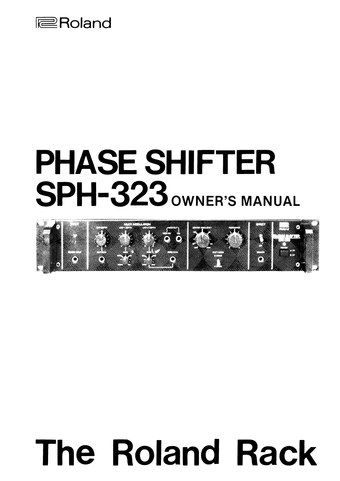 Roland SPH-323 User Manual