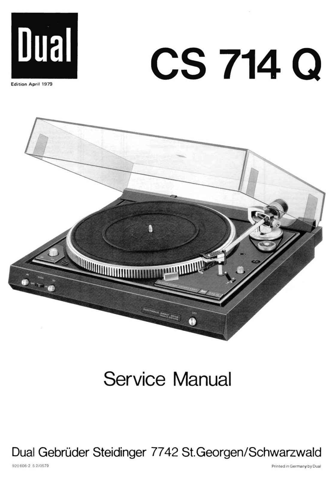 Dual CS-714-Q Service manual