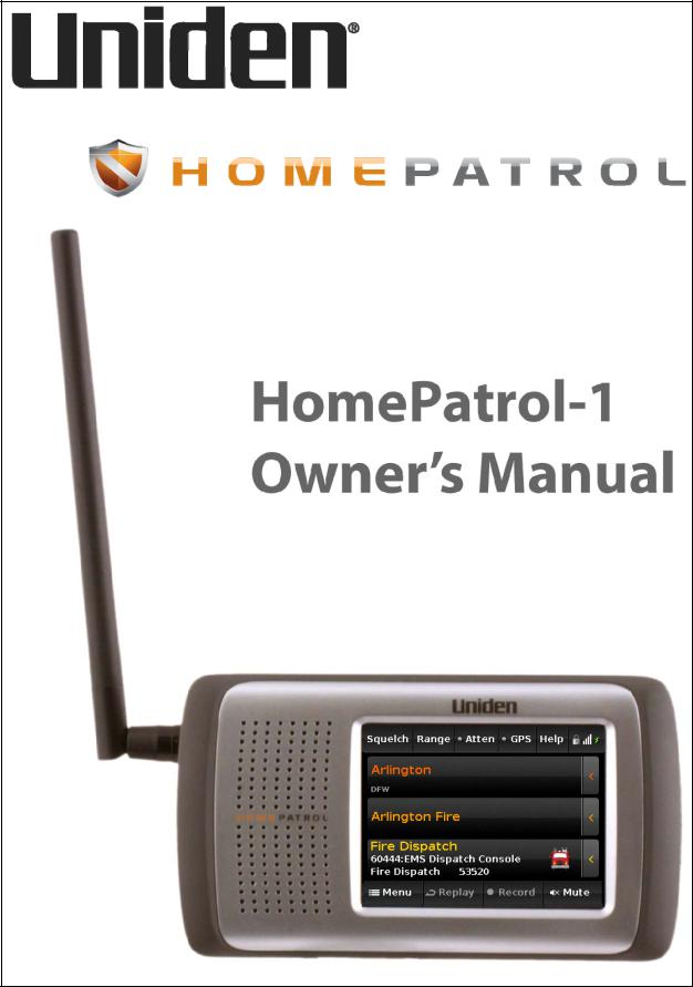 Uniden HOMEPATROL-1 Owner's Manual
