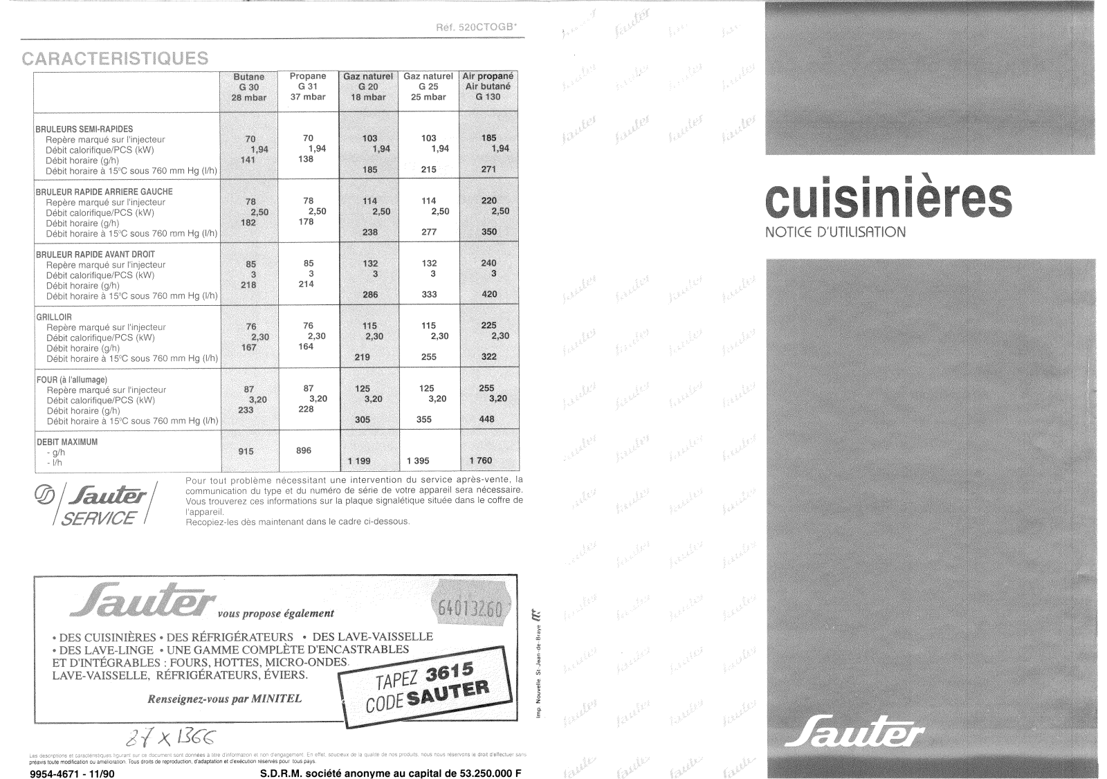 SAUTER 520CTOGBN User Manual