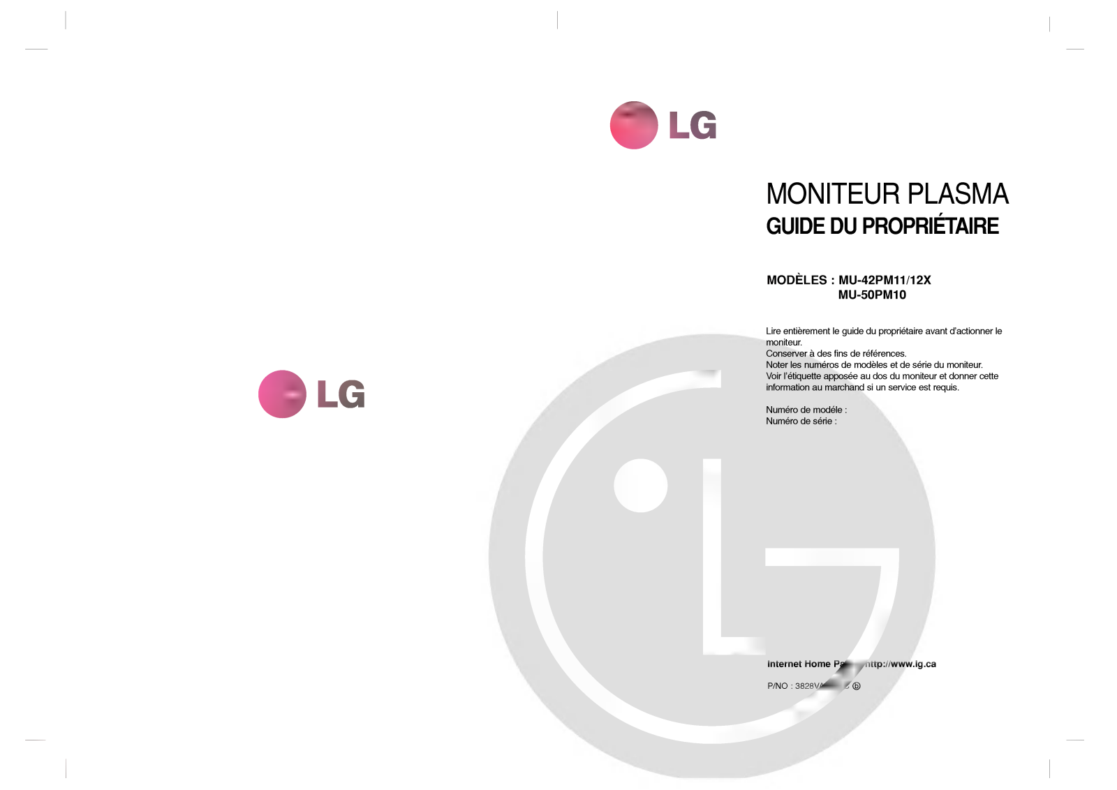 LG MU-50PM10 Owner’s Manual