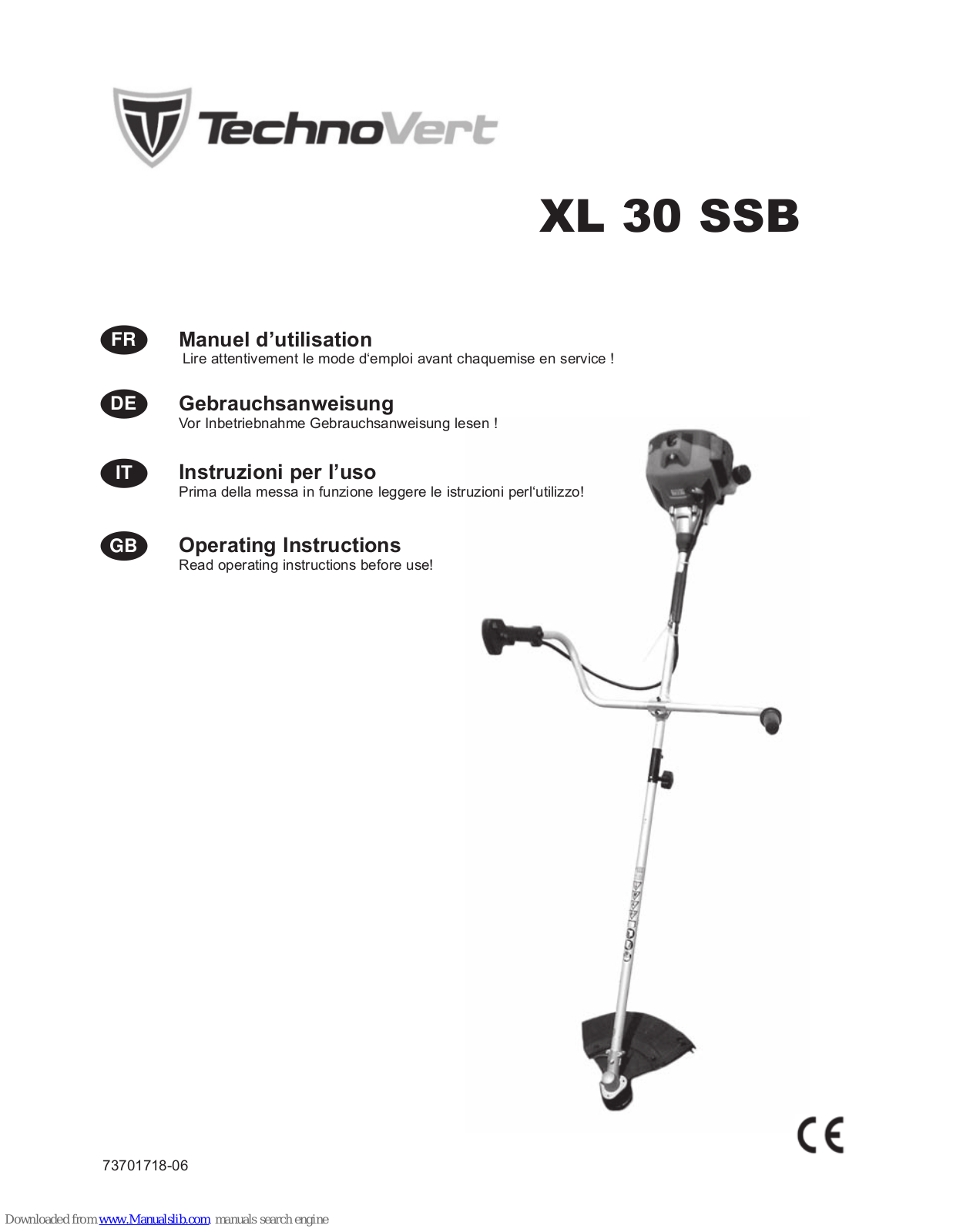 TechnoVert XL 30 SSB Operating Instructions Manual