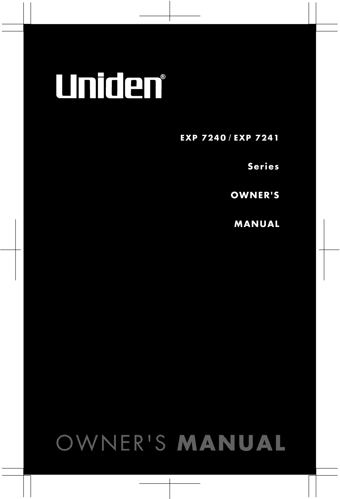 Uniden EXP7241, EXP7240 User Manual