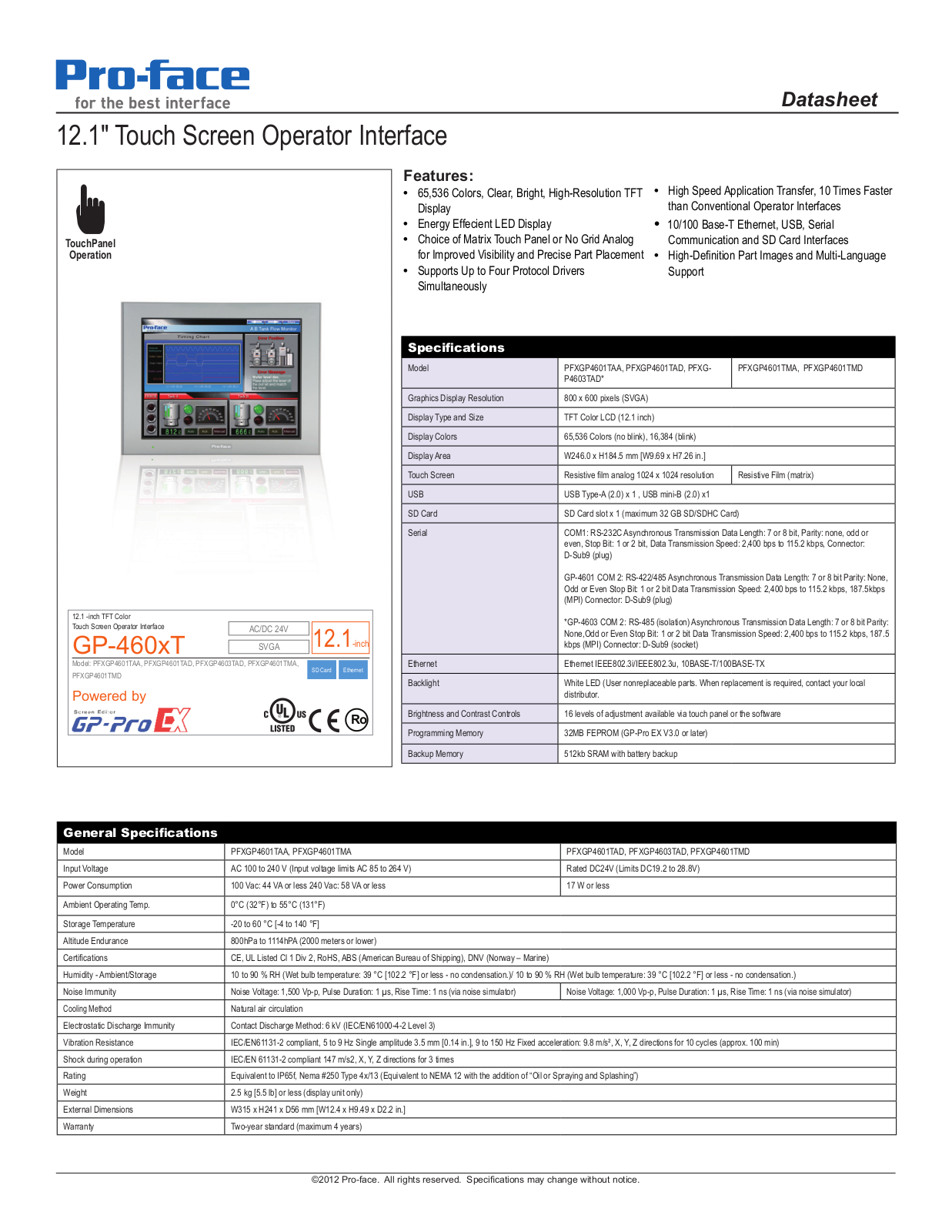 Proface GP4600 User Manual - ManualMachine.com