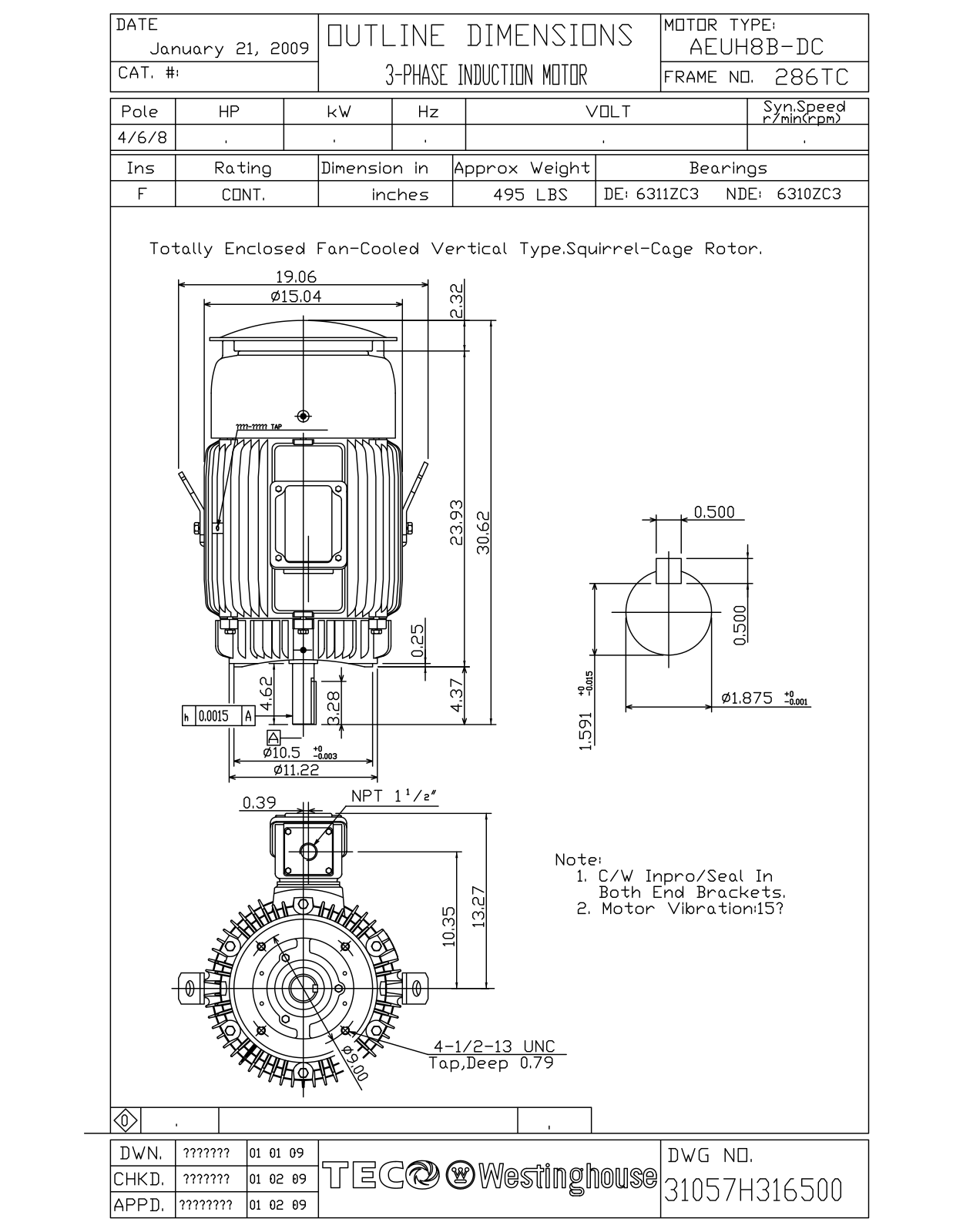 Teco HBV0206C Reference Drawing