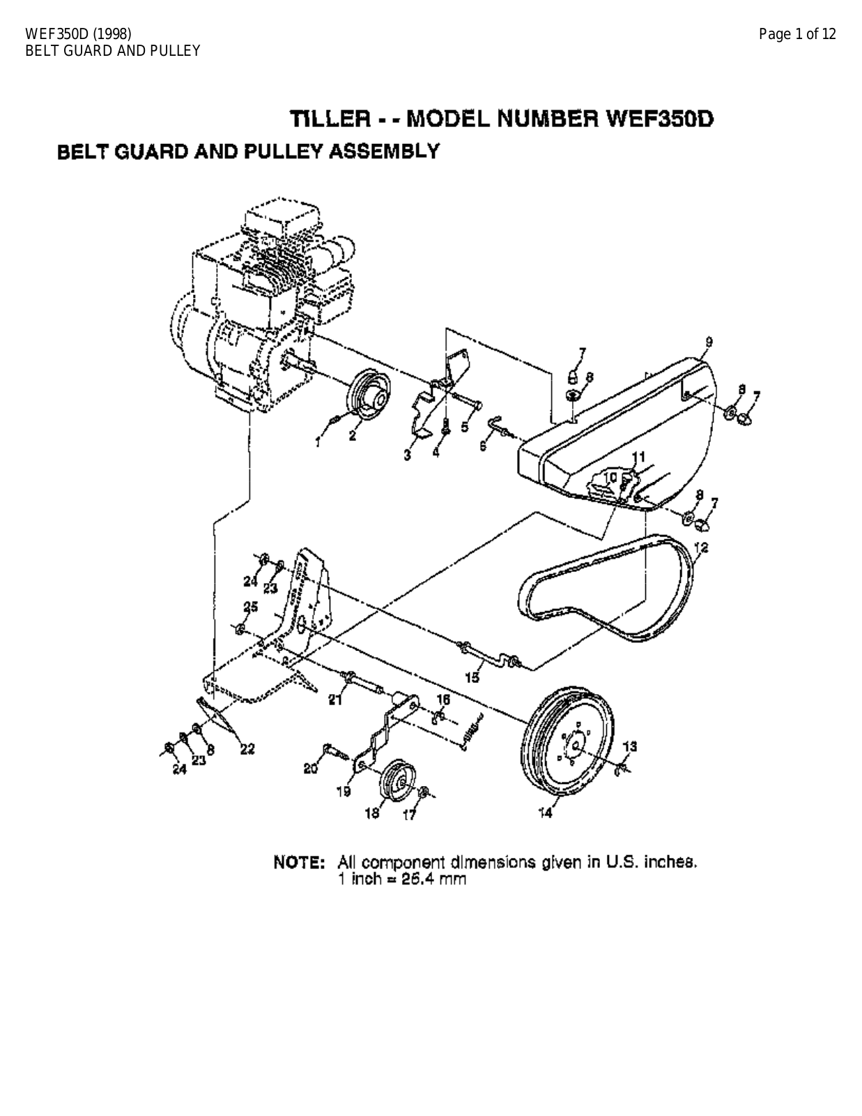 AYP WEF350D Parts List