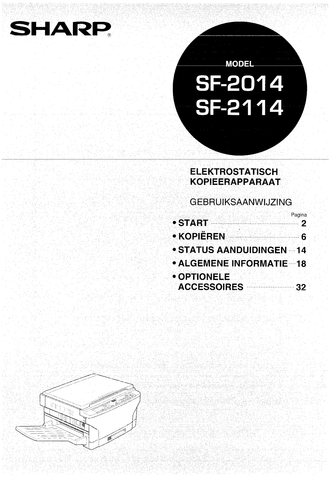 Sharp SF-2114, SF-2014 User Manual