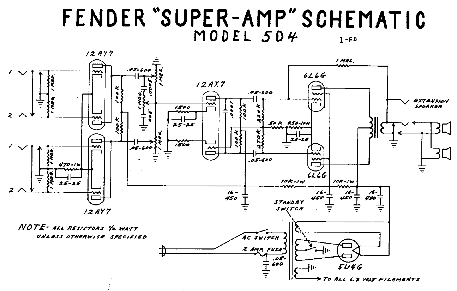 Fender 5d4 schematic