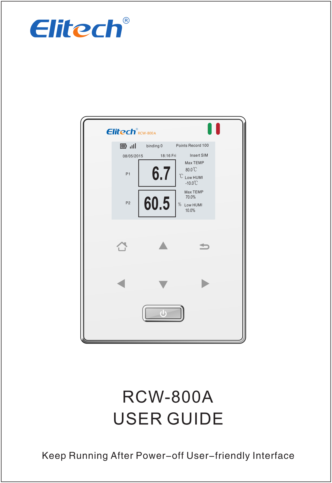 Elitech RCW-800A User Manual