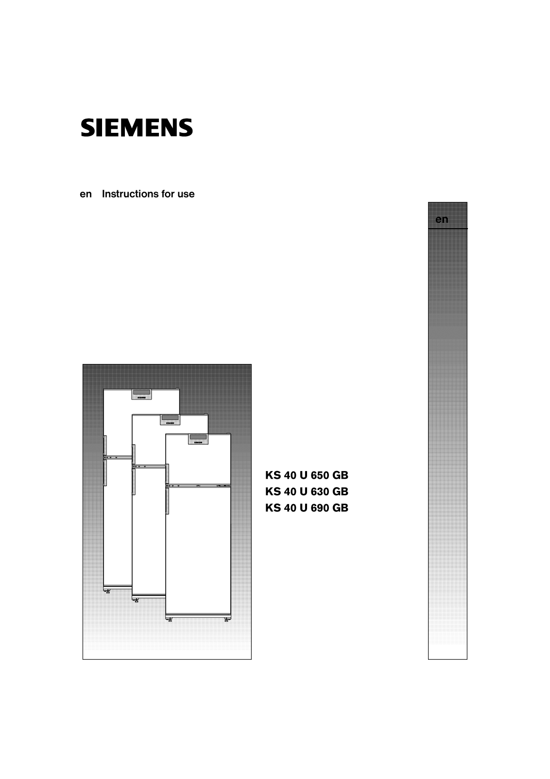 Siemens KS40U630GB, KS40U650GB User Manual