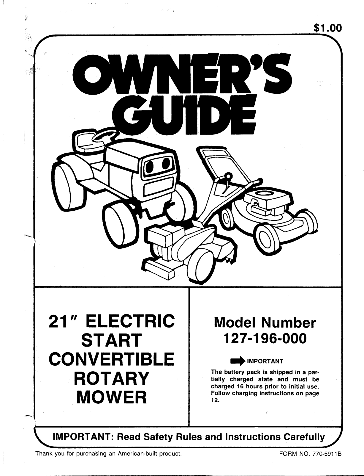 MTD 127-196-000 User Manual