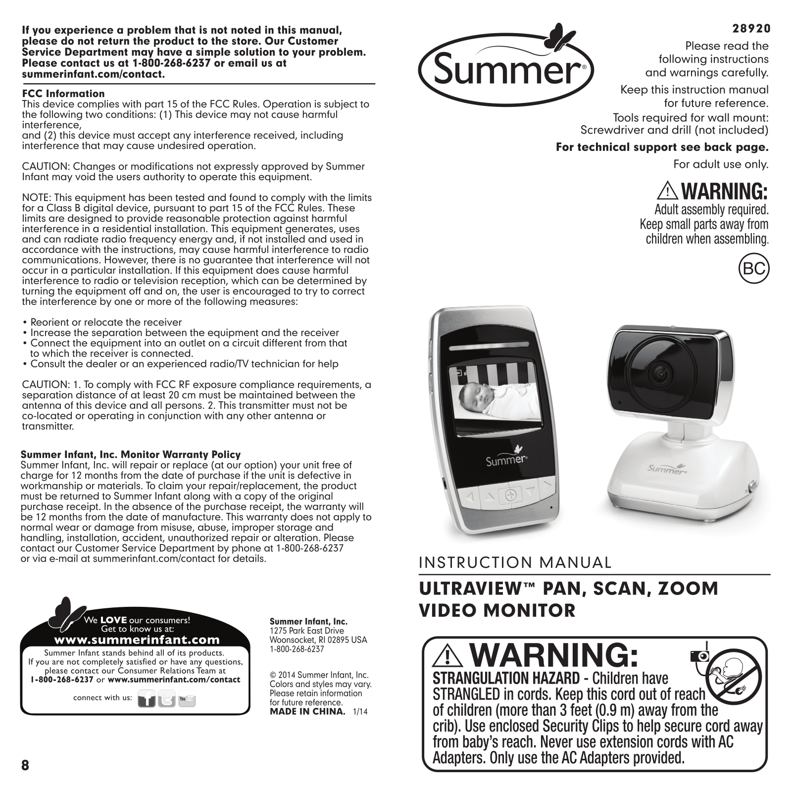 Summer Infant 892R Users Manual