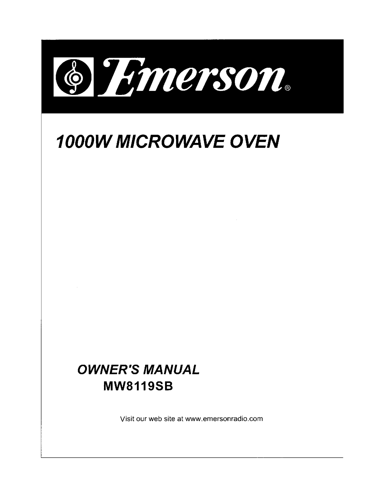 Emerson MW8119SB User Manual