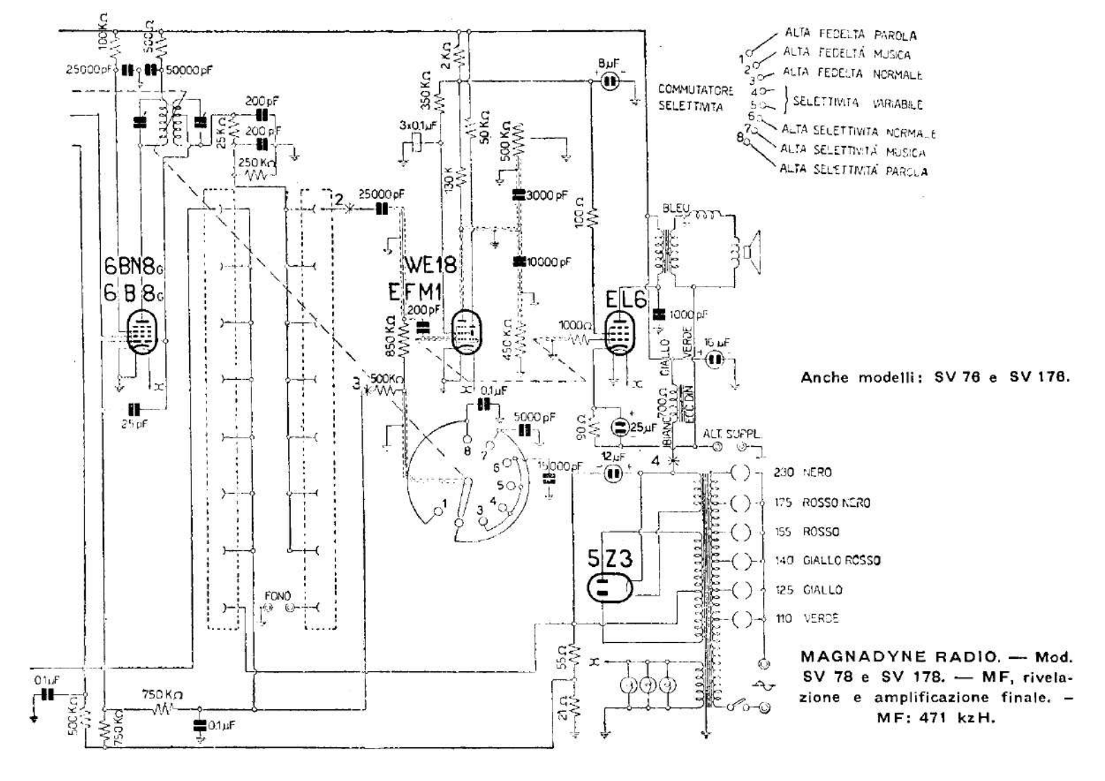 Magnadyne sv78, sv178 schematic