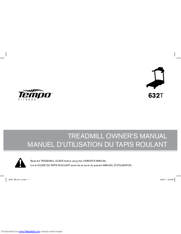 Tempo 632t discount treadmill safety key