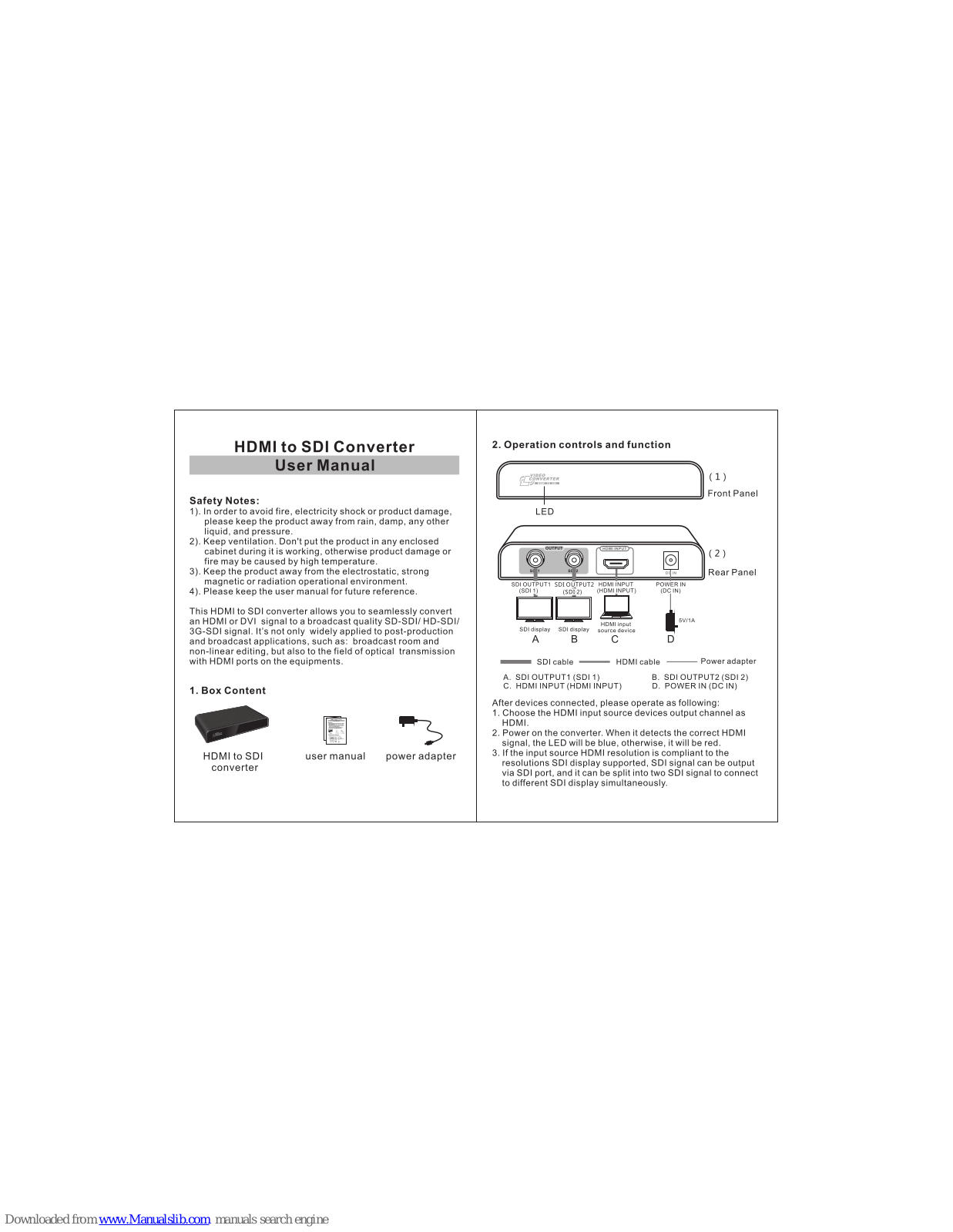 Ocean Matrix OMX HDMI SDI User Manual