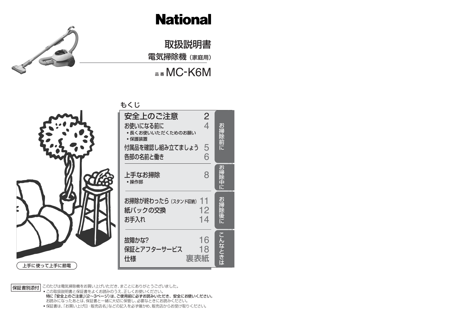 National MC-K6M User guide