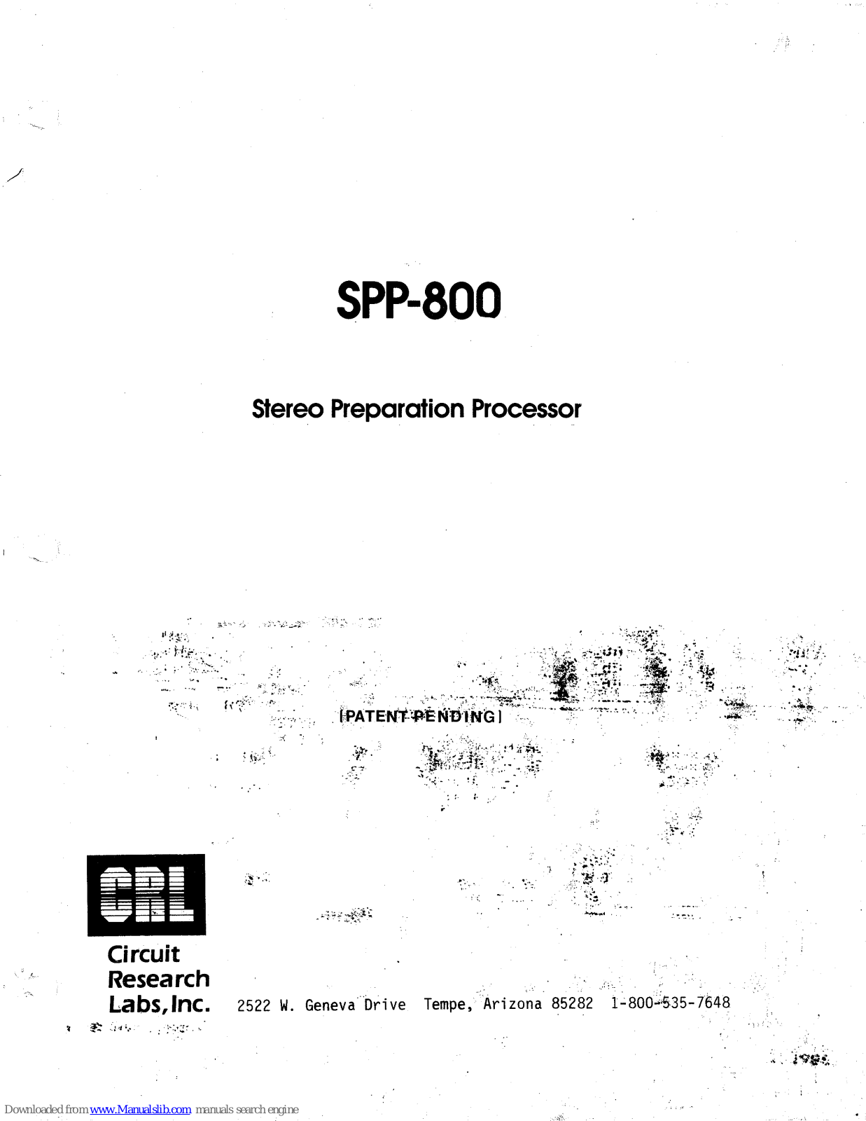 CRL SPP-800 User Manual - ManualMachine.com