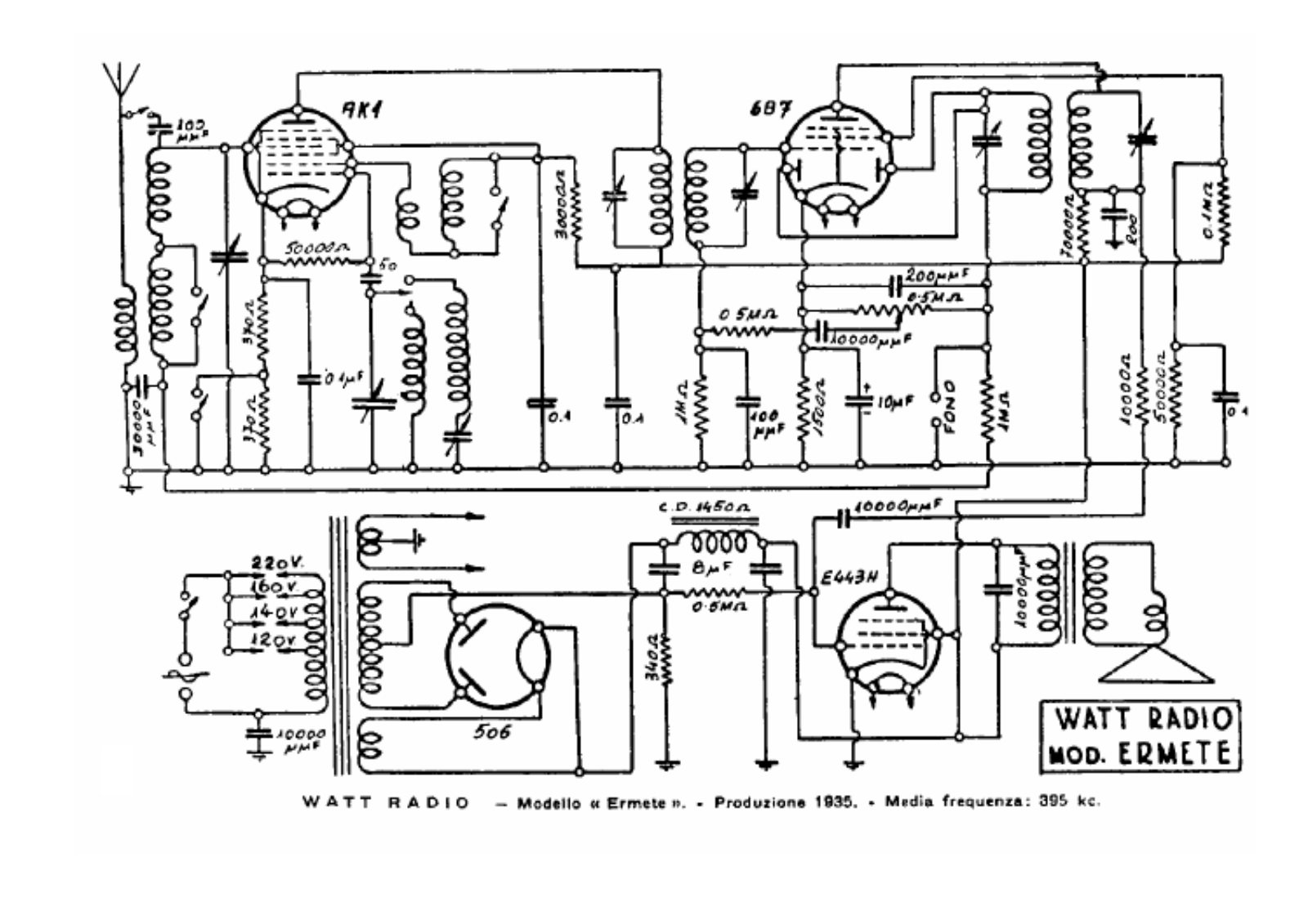 Watt Radio ermete schematic