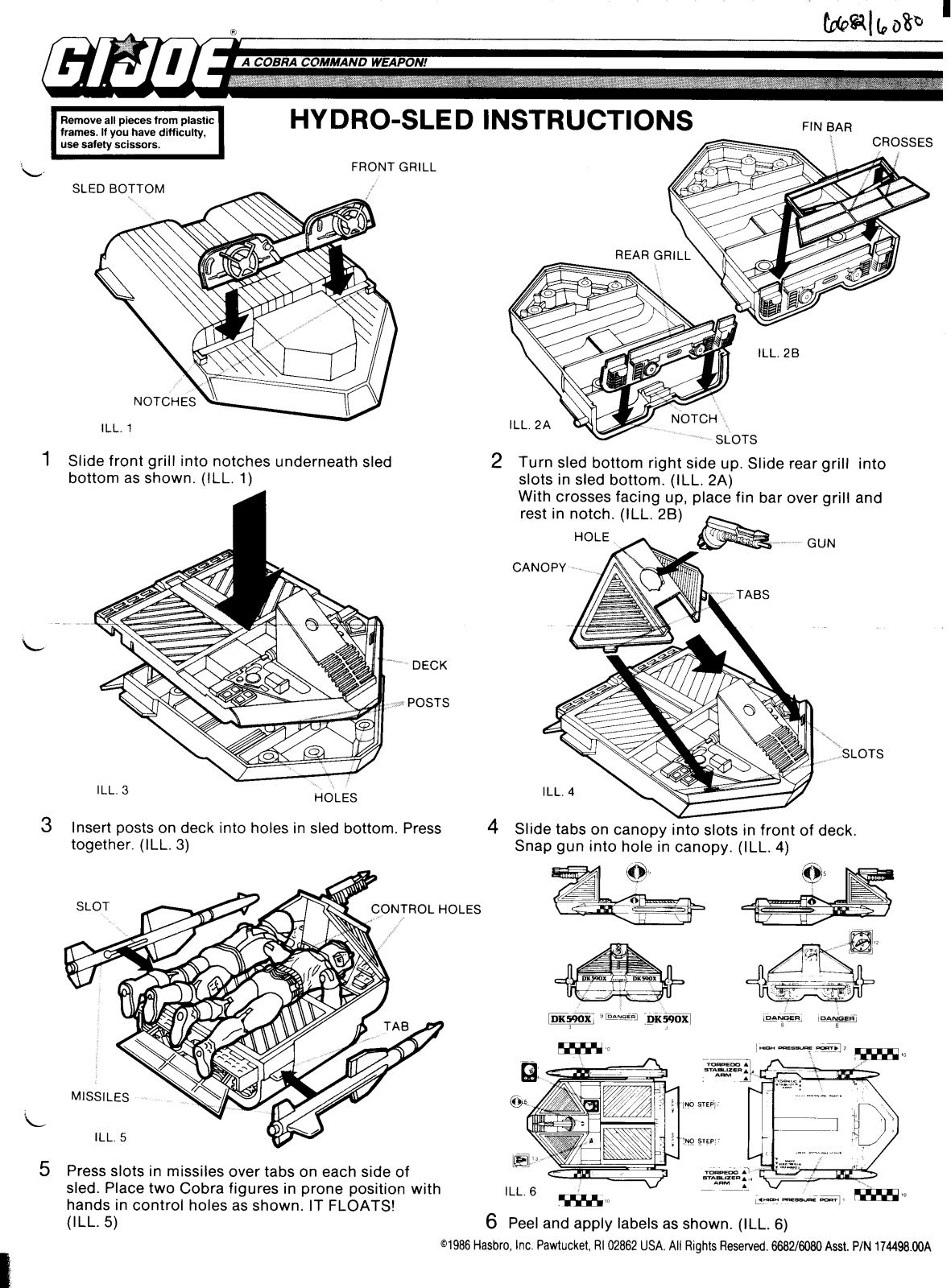 HASBRO GIJoe Hydro-Sled User Manual