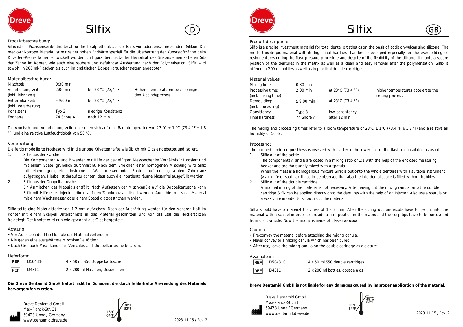 Dreve Silfix User manual - ManualMachine.com