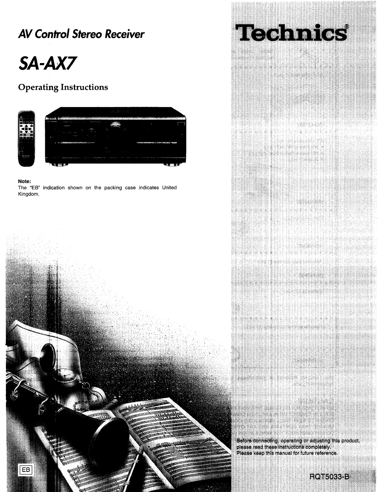 Technics SA-AX7 User Manual