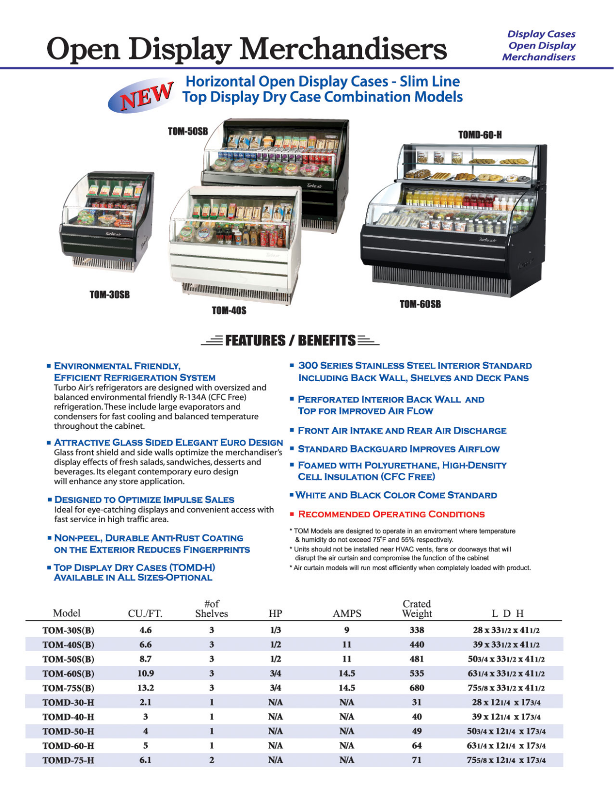 Turbo Air TOM-40S(B) User Manual