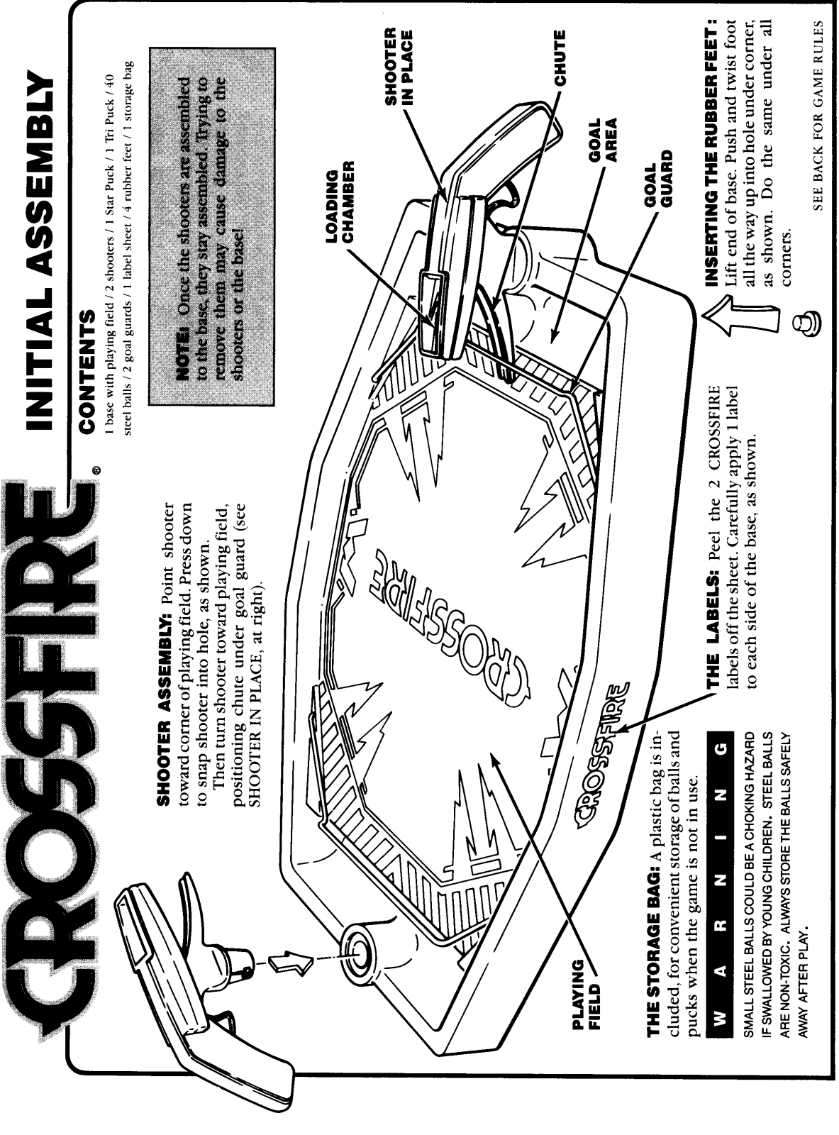 Hasbro CROSSFIRE 1987 User Manual