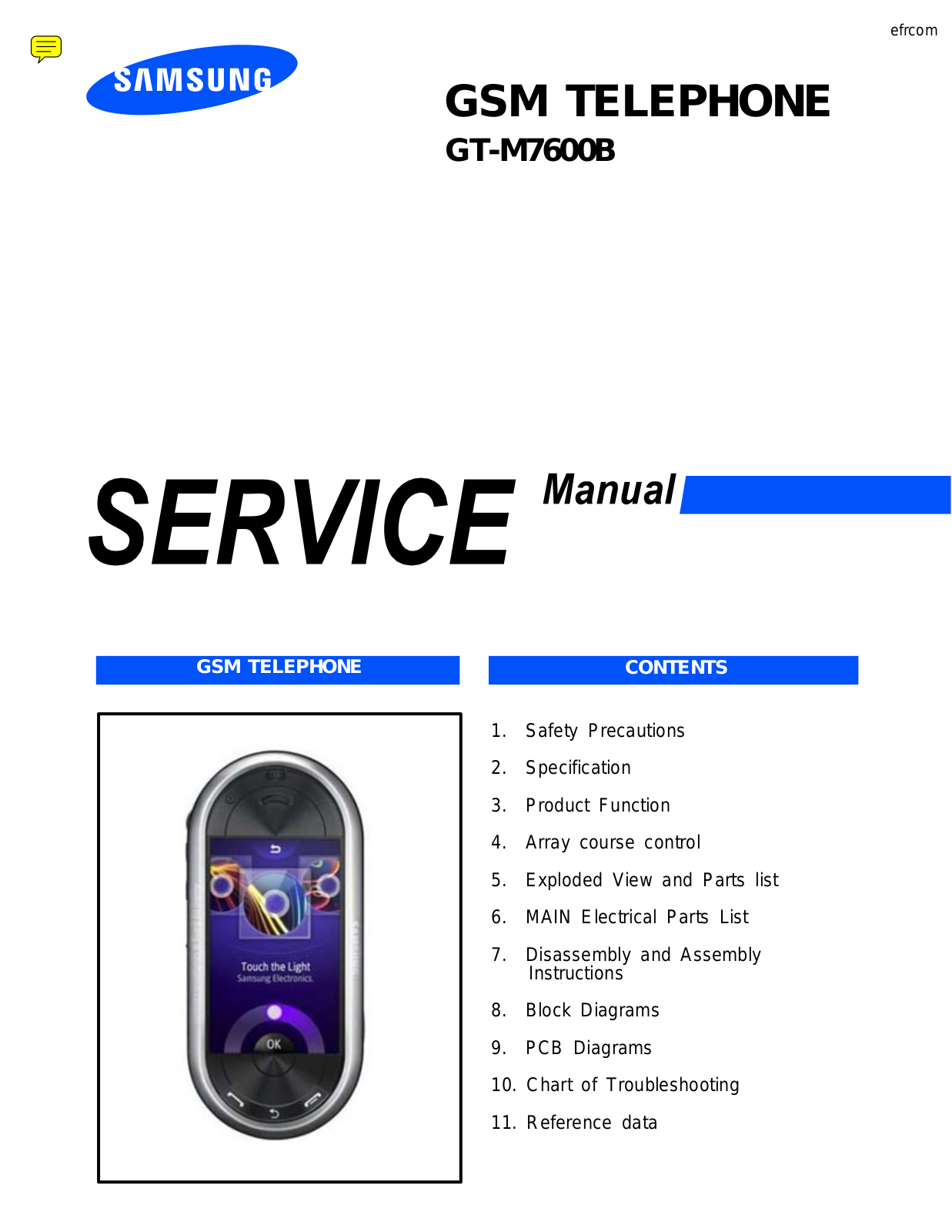 Samsung M7600B Service Manual