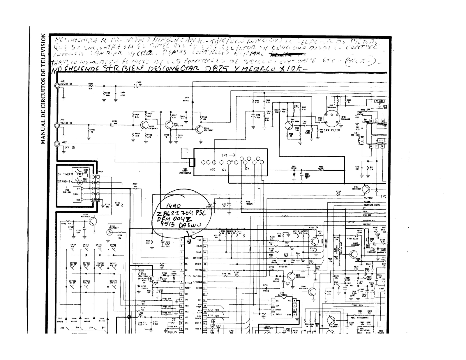 Philco 14AV49, 20AV49 Schematic