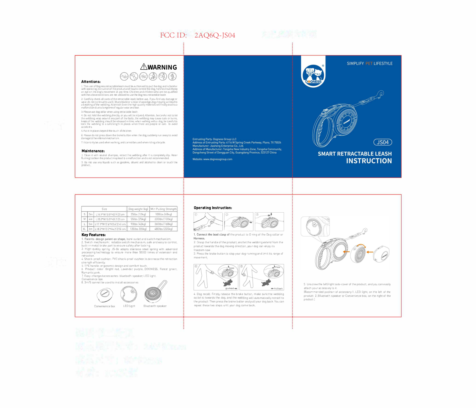 Dogness Group JS04 User Manual