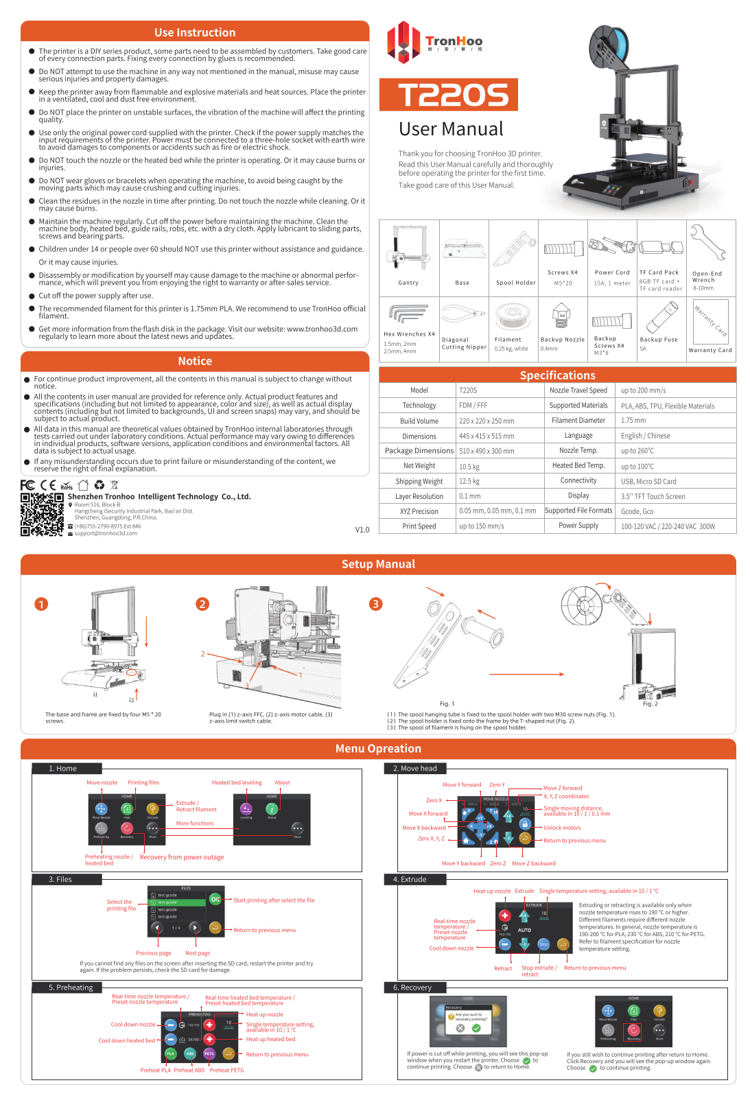 TronHoo T2205 User Manual