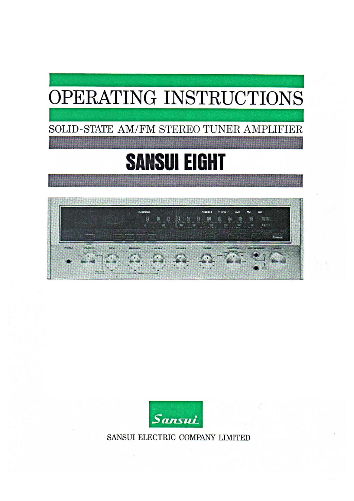 Sansui Eight Owners Manual