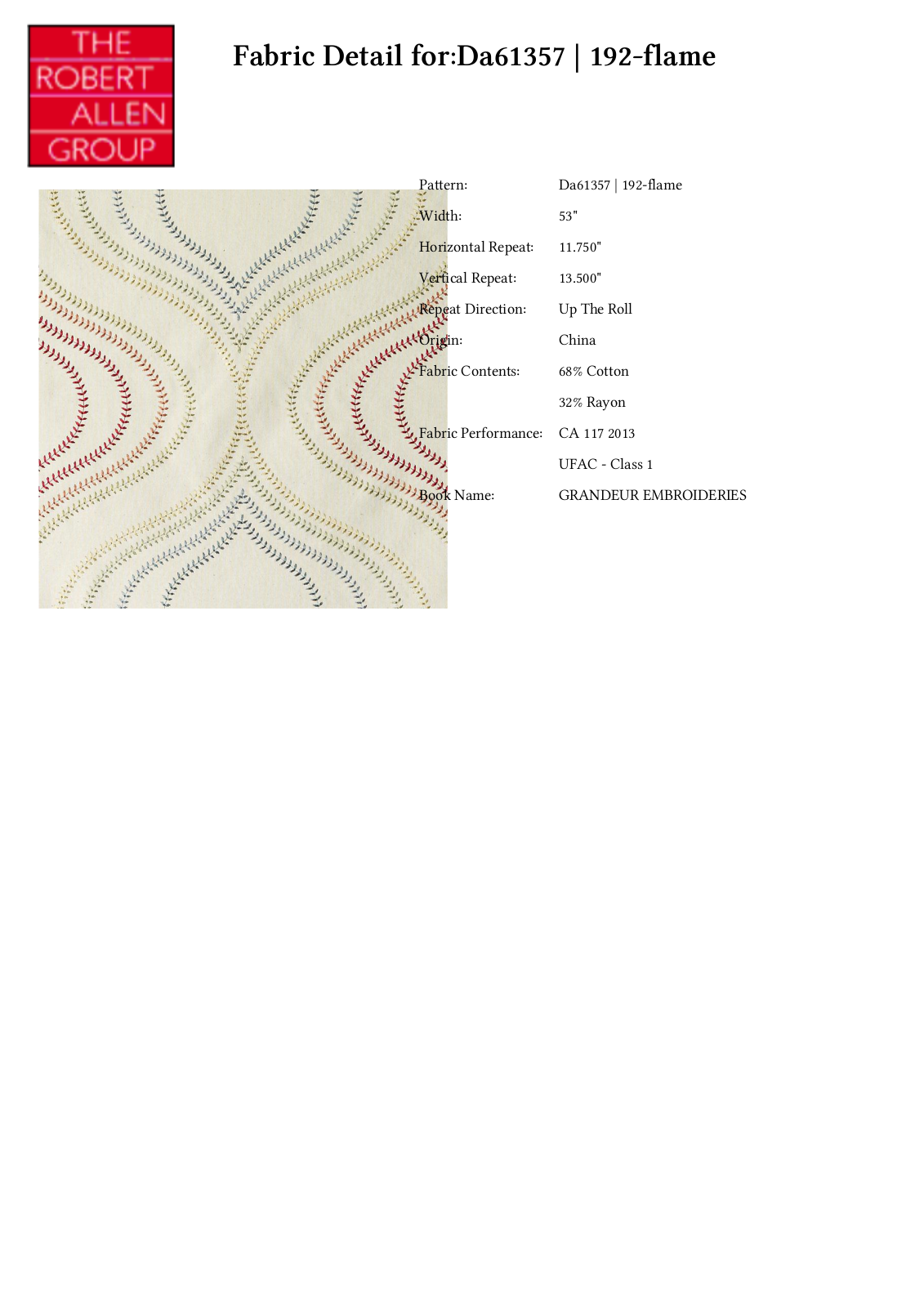Duralee CRAL7234 Specifications - ManualMachine.com