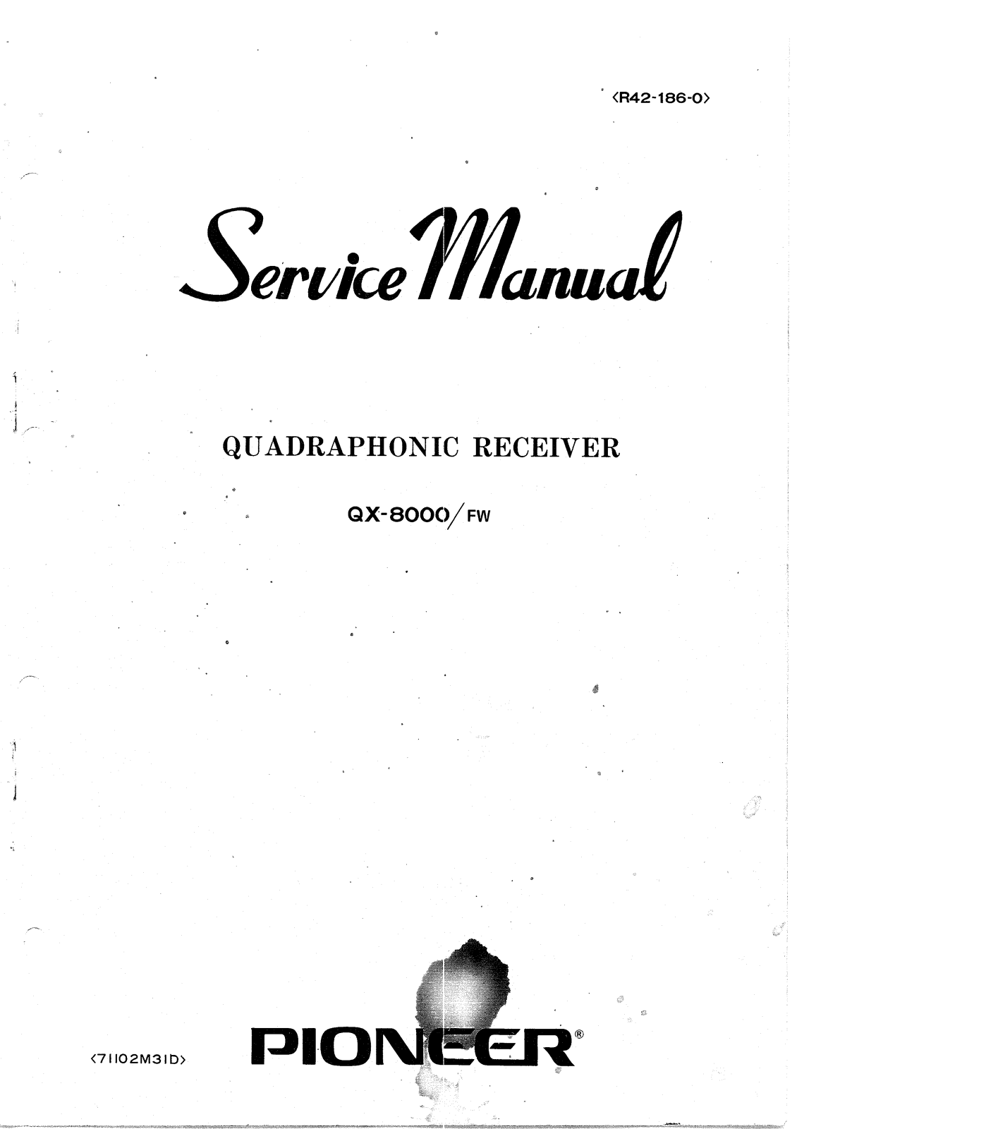 Pioneer QX-8000 Service Manual