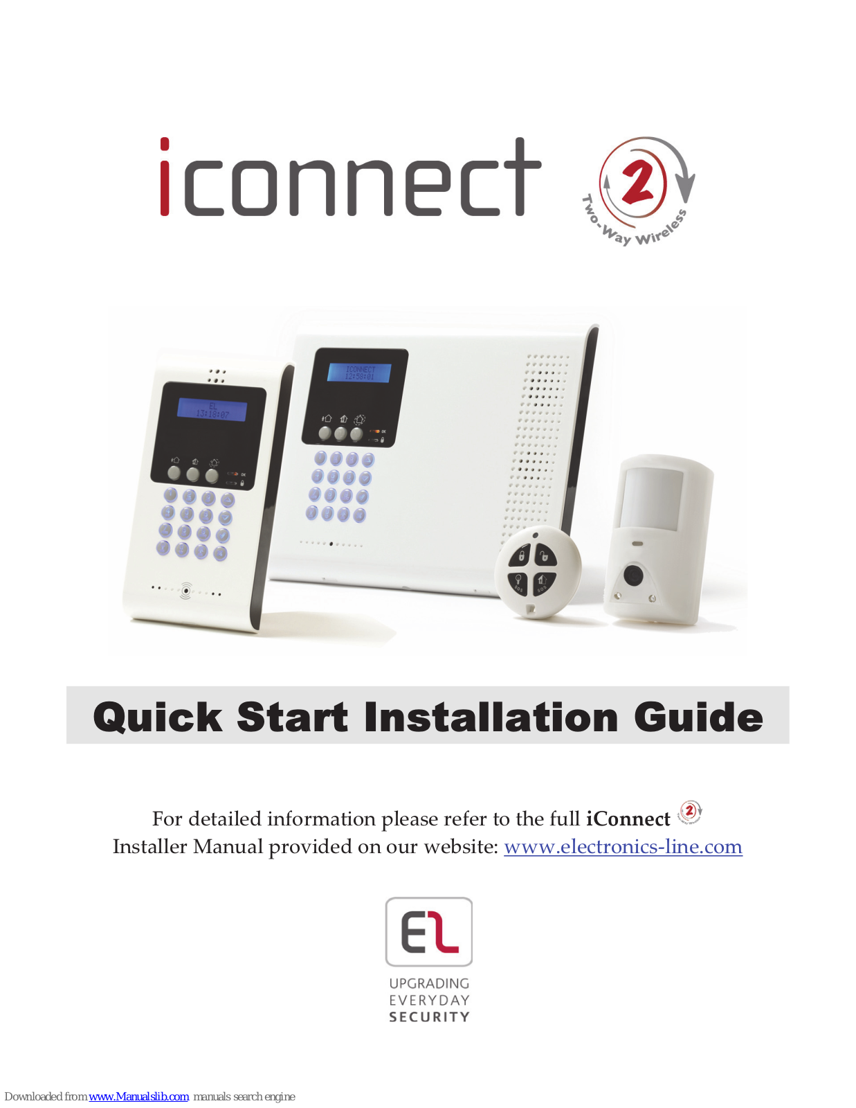 Upgrading everyday security iConnect 2-Way Quick Start Installation Manual - ManualMachine.com