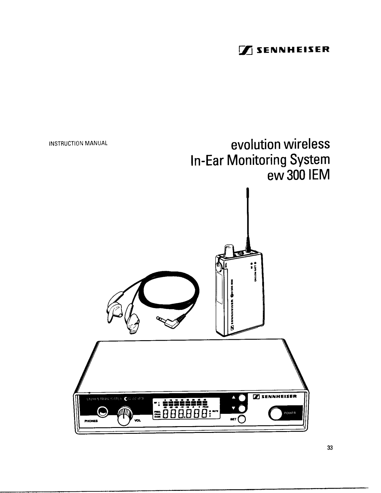 Sennheiser Electronic F1EURH User Manual