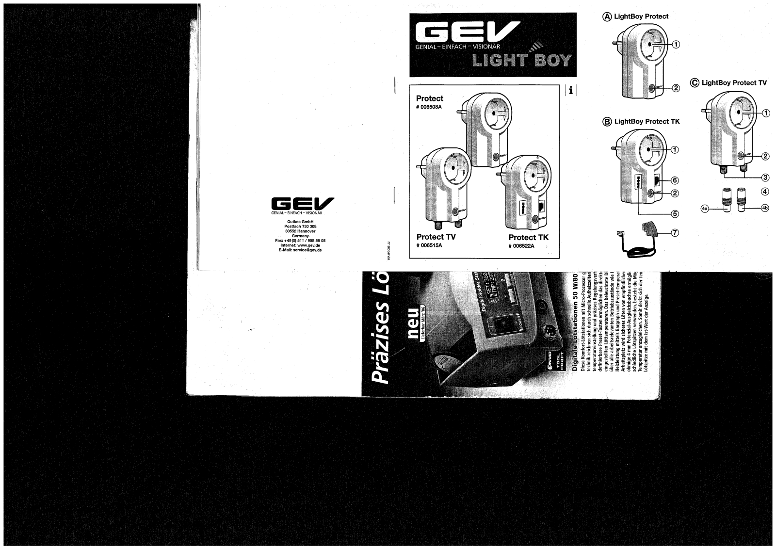 GEV 006515A, 006522A User Manual